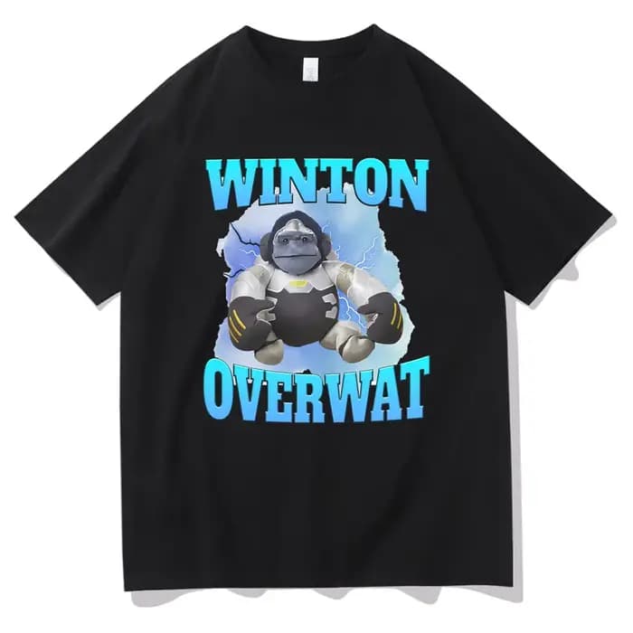 T-shirt Meme drôle Winton Overwat pour hommes, vêtements masculins, mode estivale, streetwear, t-shi