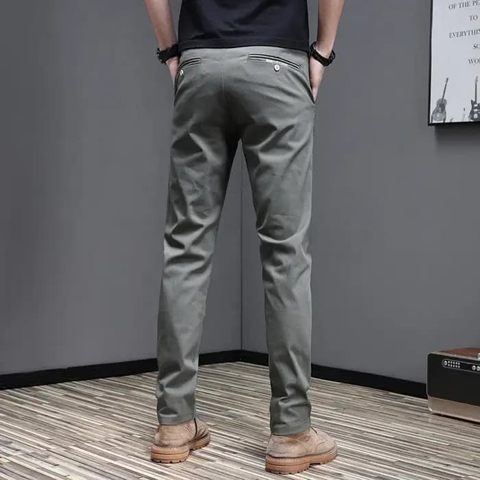 Pantalon décontracté pour homme, 2024 coton, mode coréenne, coupe slim, gris, noir, fjingent, printe