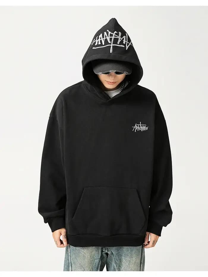Sweats à capuche brodés de lettres Rapoptics pour hommes