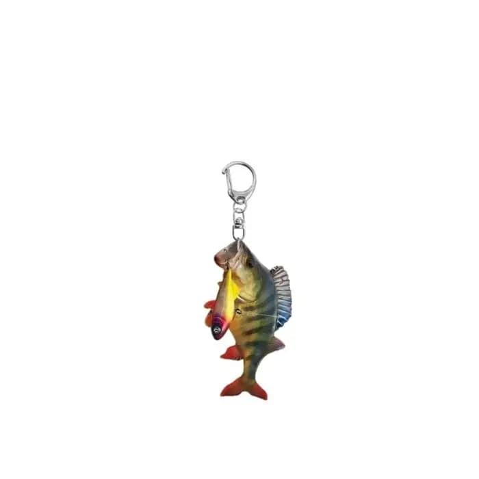 Pêcheur océan amusant amoureux de la pêche porte-clés pour homme accessoires sac poisson pendentif