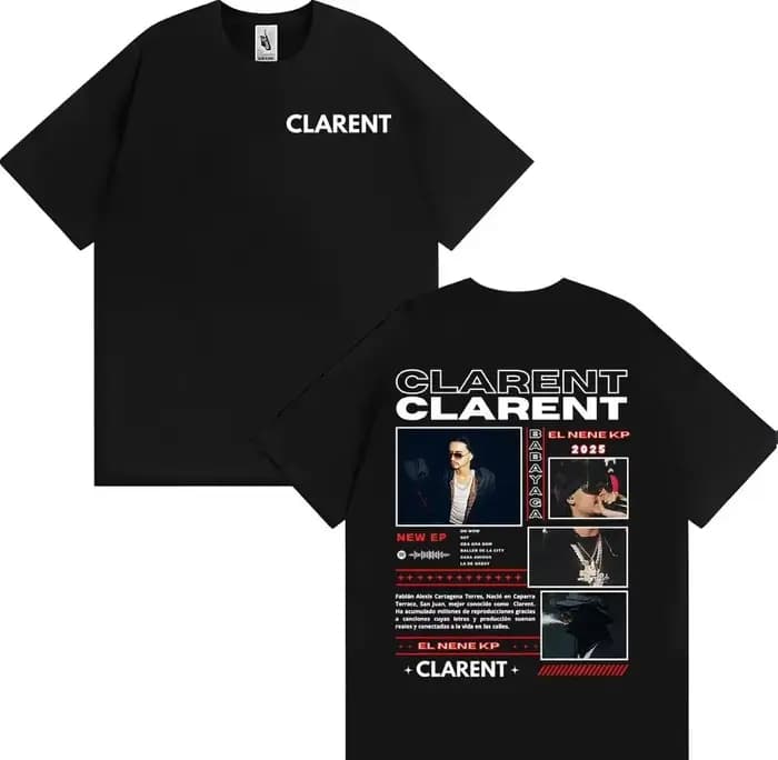 Hip Pop rappeur clair BABA YAGA 2025 Tour Merch T-shirts mode rétro à manches courtes T-shirt col ro