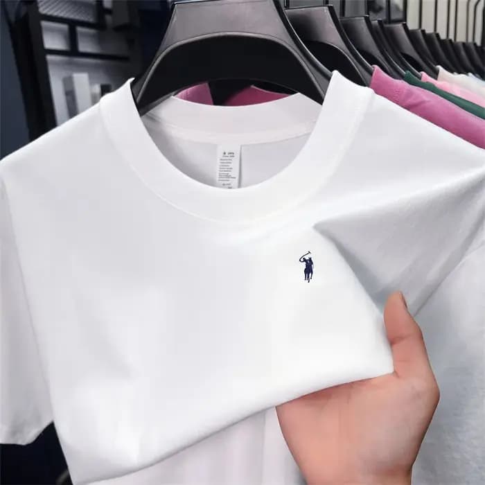 100% coton hommes à manches courtes T-shirt marque de mode Paul Pony broderie été nouveau haut de gamme confortable