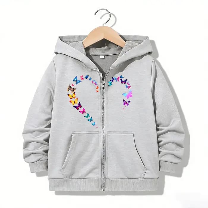 Sweat à capuche zippé Y2K pour garçons et filles