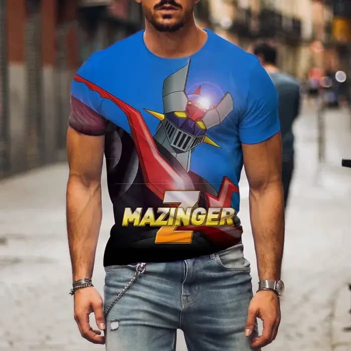 Mazinger Z 3D impression T-Shirts Anime Robot hommes femmes décontracté mode à manches courtes t-shirt surdimensionné