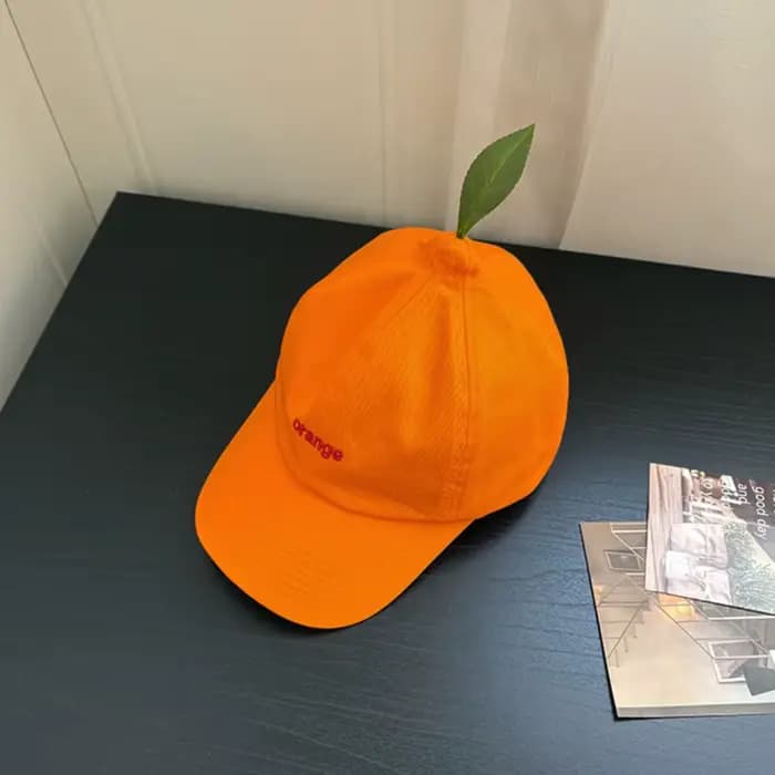 Casquette de Baseball Orange en coton décontracté