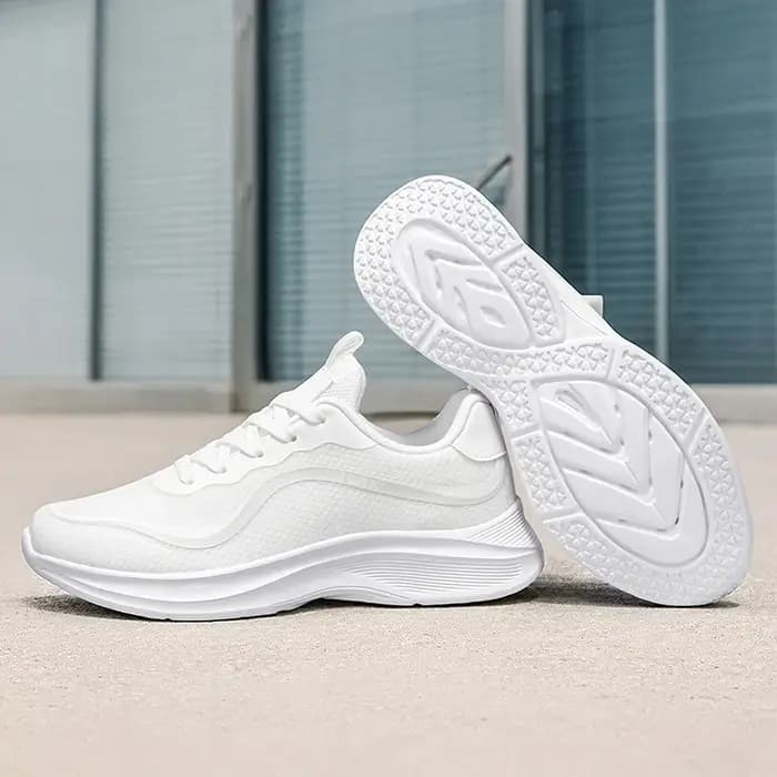Baskets blanches de grande taille pour hommes