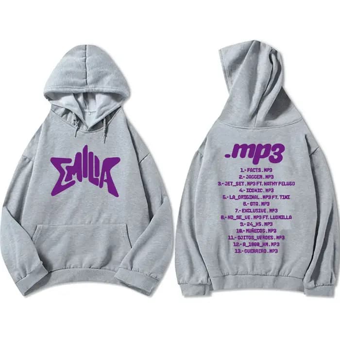 Streetwear Album MP3 Emilia Mernes sweat à capuche Hip Hop hommes sweats
