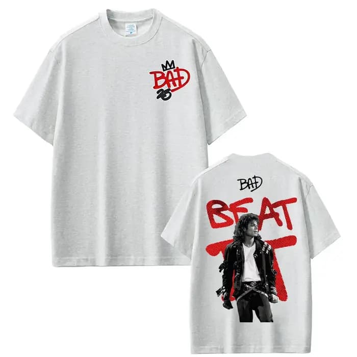 T-shirts Michael Jackson The King of Pop Bad Era Tour pour hommes et femmes