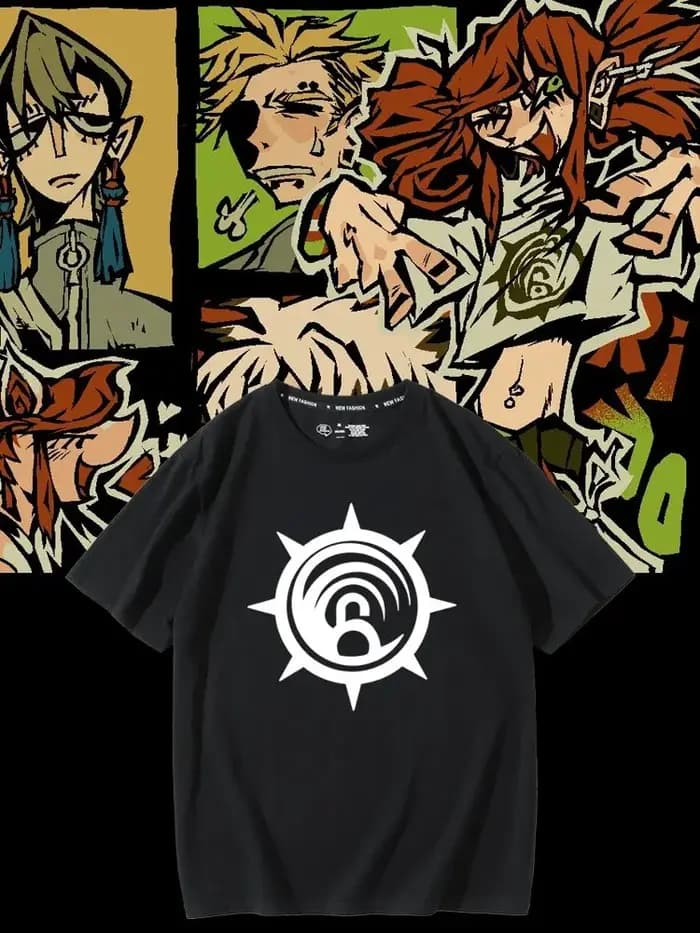T-shirt décontracté oversize en coton à manches courtes GACHIAKUTA pour hommes et femmes