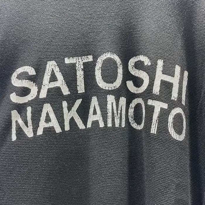 T-shirt à manches longues avec logo classique Satoshi Nakamoto pour hommes et femmes