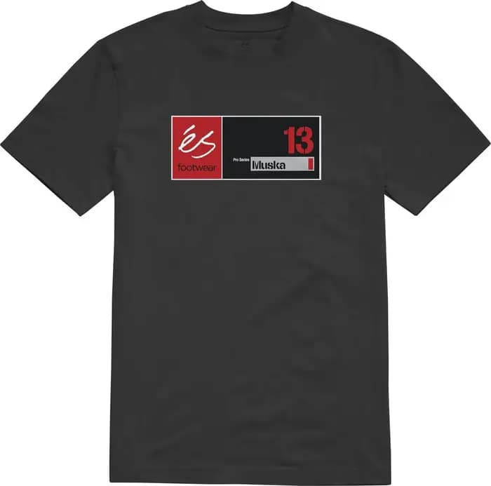 T-shirt noir The Muska, chaussures de skateboard, 13