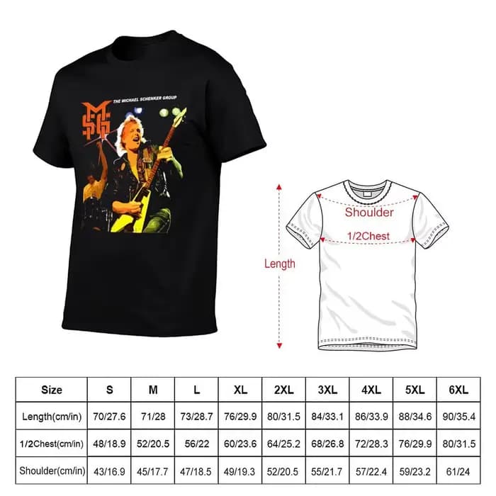 T-shirt graphique en coton Michael Schenker pour hommes
