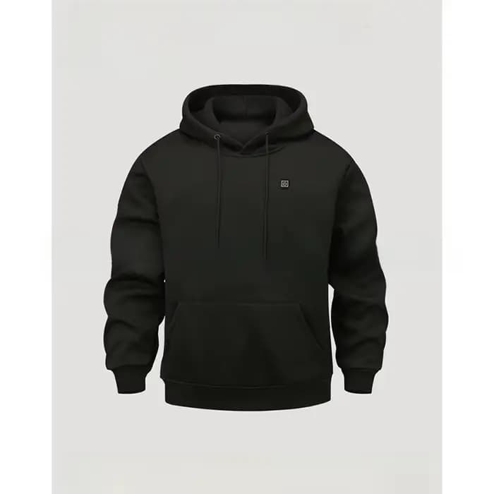 Sweat à capuche doublé polaire chauffant pour hommes