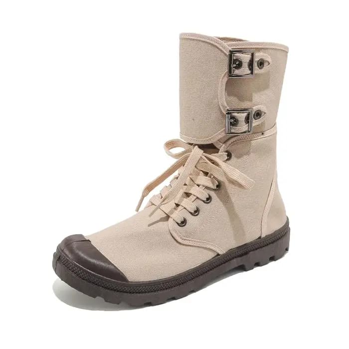 Bottes montantes en toile pour hommes
