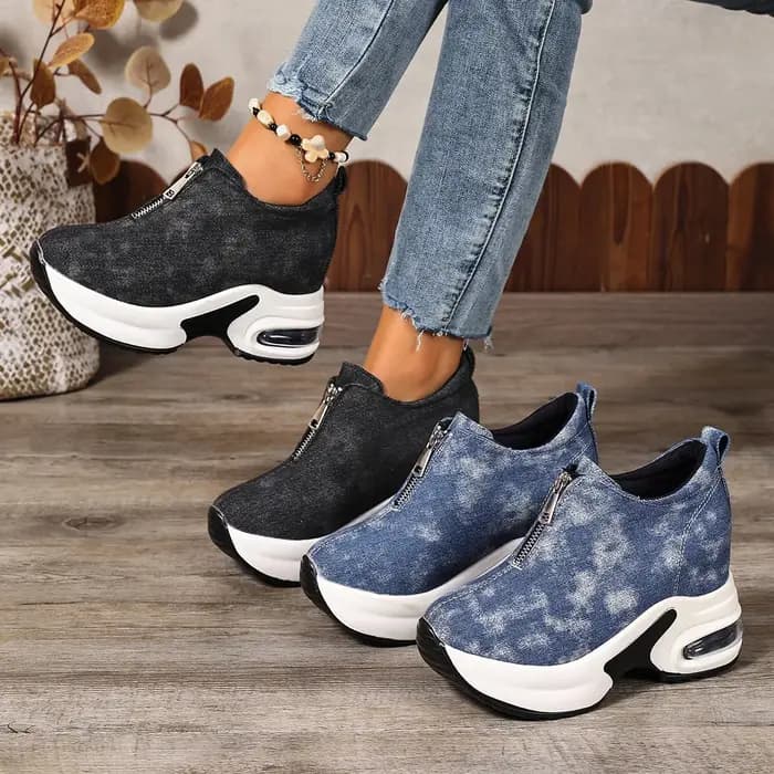 Femmes baskets anti-dérapant plate-forme baskets à semelles compensées femmes sans lacet décontracté dame chaussures vulcanisées femmes Zapatos De Mujer2026