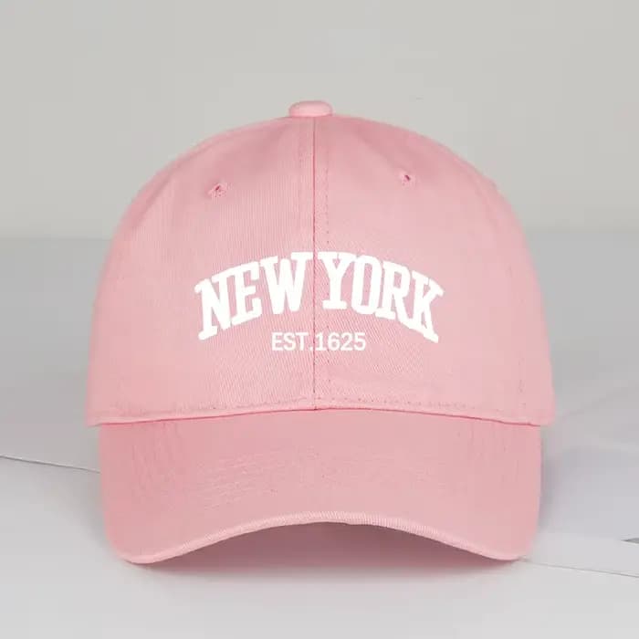 Casquette de baseball imprimée NEW YORK EST.1625, casquette ajustable à visière incurvée, style urba