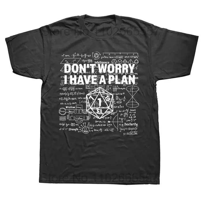 Nouveauté Dungeon Dragon t-shirts graphique Streetwear à manches courtes j'ai un Plan D20 dés jeu de rôle DnD T-shirt hommes