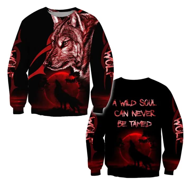Wolf-a – sweat à capuche unisexe pour homme