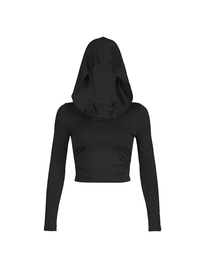 Haut court à capuche pour femmes