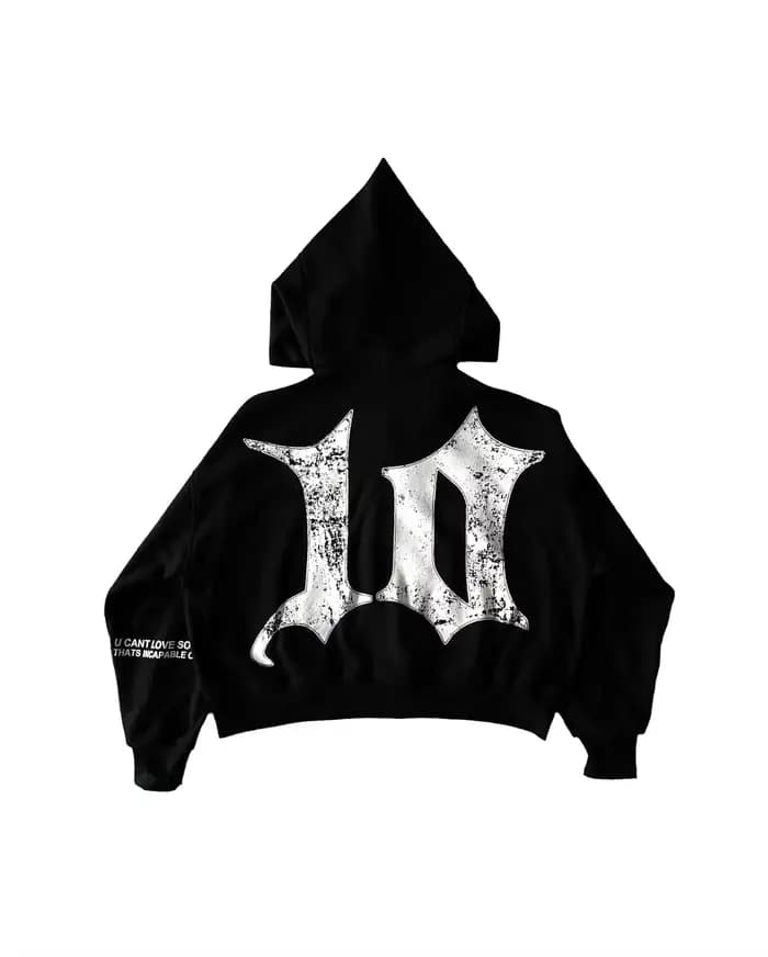 Tenthseries-Sweat à capuche zippé Y2K pour hommes