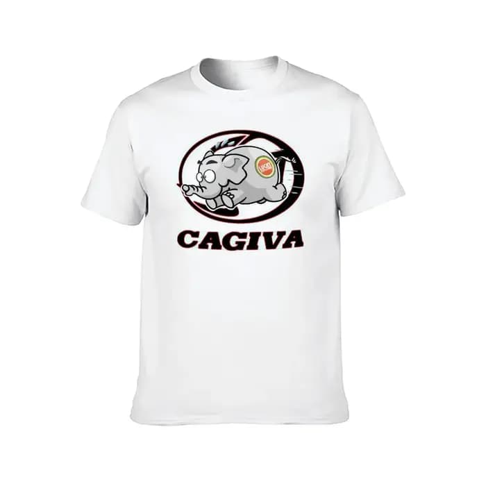 Cagiva Logo avec Elefantino T-Shirt noir coton