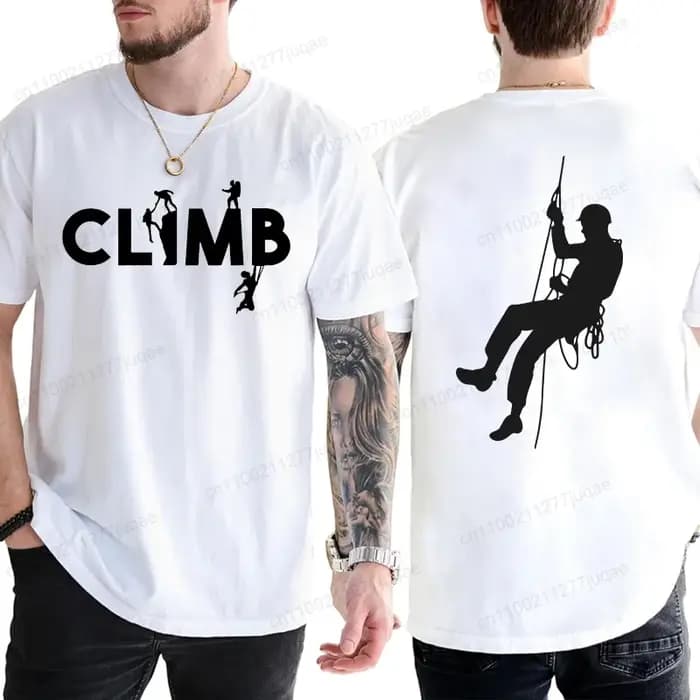 Vintage hommes T-Shirts hauts vêtements escalade Bouldering grimpeur