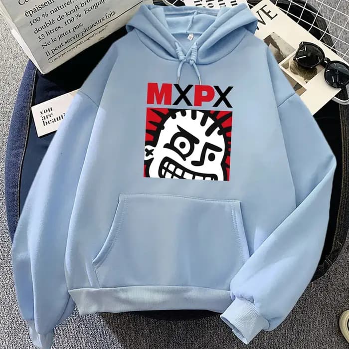 Sweats à capuche graphiques MxPx pour femmes, pulls à capuche, manches longues, streetwear hip hop, bande punk, sourire, gothique, rock, vêtements d'hiver
