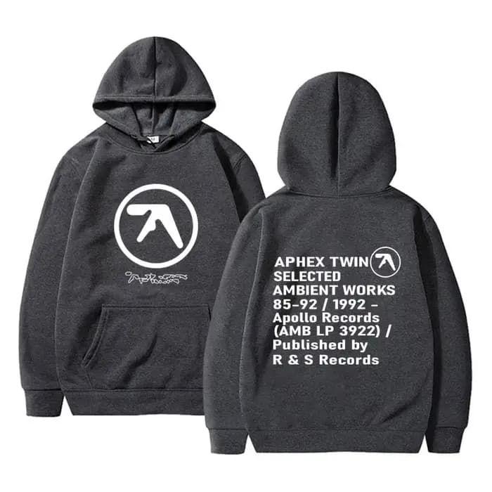 Aphex Twin graphique sweat à capuche hommes femmes décontracté Vintage Streetwear mâle mode gothique sweats