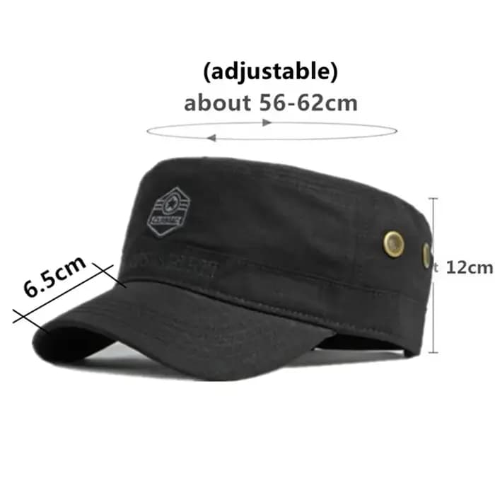 Nouvelles casquettes militaires en coton pour hommes Printemps-Été 2026 – Casquette plate brodée