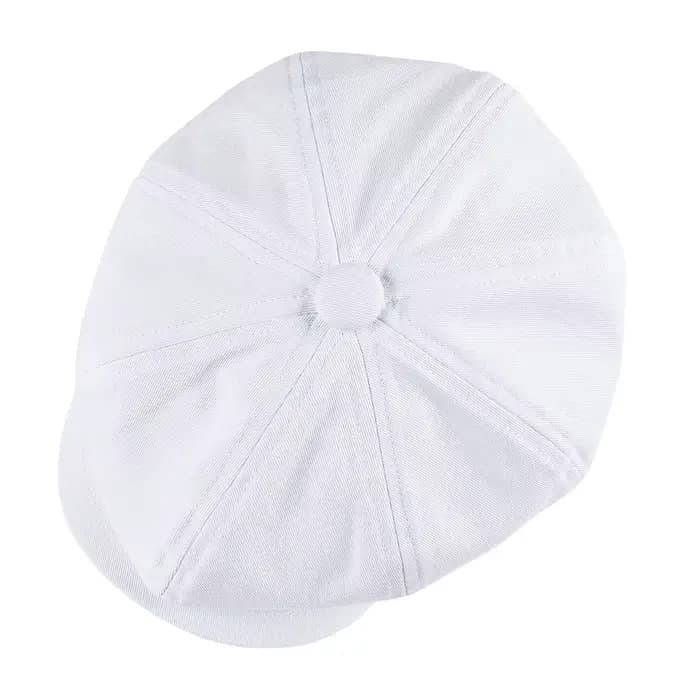 BOTVELA casquette gavroche hommes blanc sergé coton chapeau femmes boulanger garçon casquettes rétro grand casque
