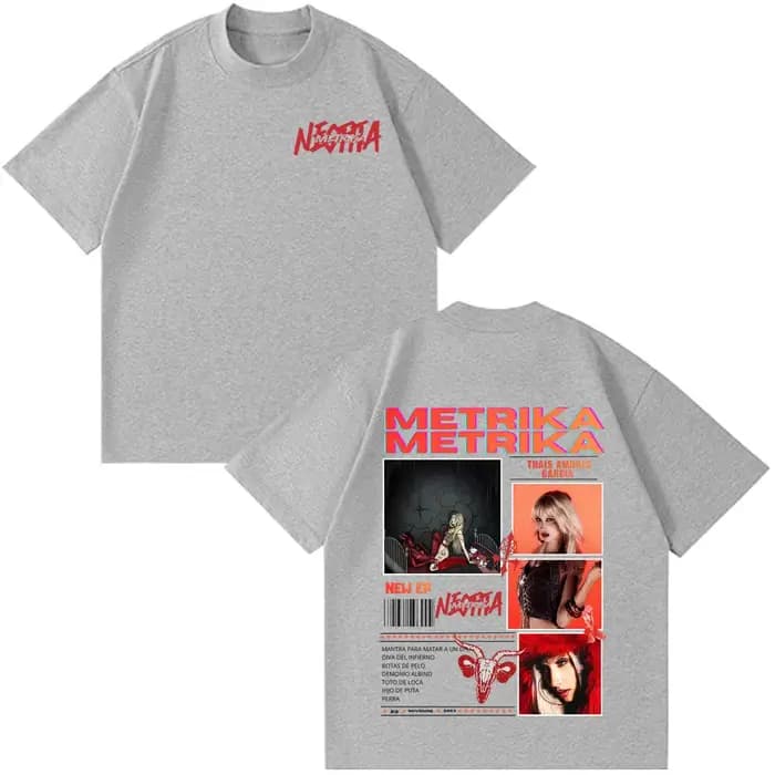 T-shirt imprimé Singer Metrika New Album Tour pour hommes et femmes