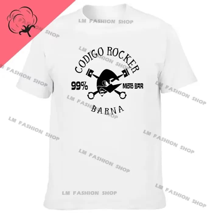 Coton haut d'été t-shirts homme drôle T-shirt Camiseta Loquillo Y Los Trogloditas Negra cadeaux de noël