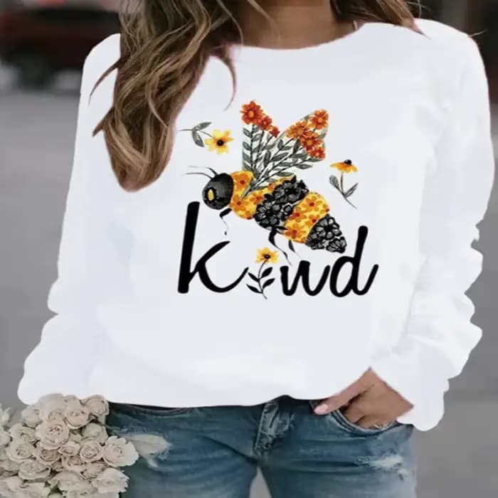 Sweat à capuche col rond imprimé mode hibou pull Base