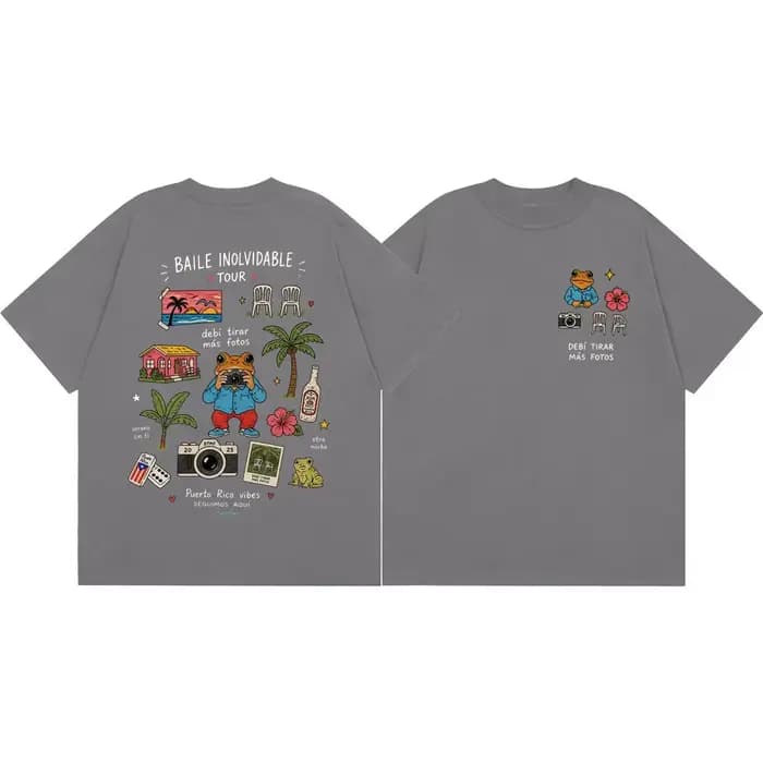 T-shirt Rapper Bad Bunny Debi Tirar Mas Fotos DTMF Album Merch