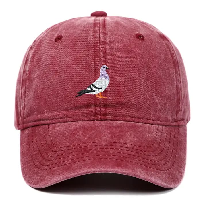 Casquette de baseball adaptée à toutes les saisons, motif brodé de pigeons, mode décontractée quotid