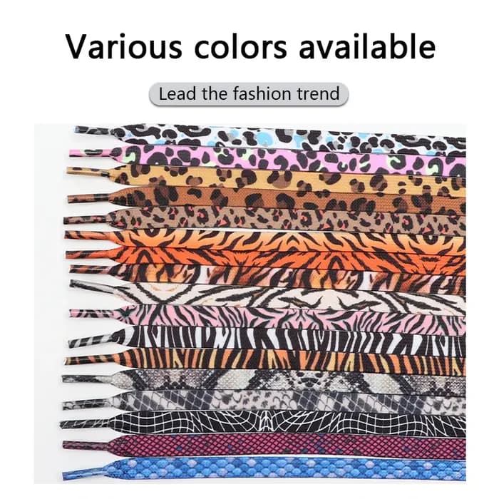 Lacets plats à motifs d'animaux AF1/AJ pour baskets