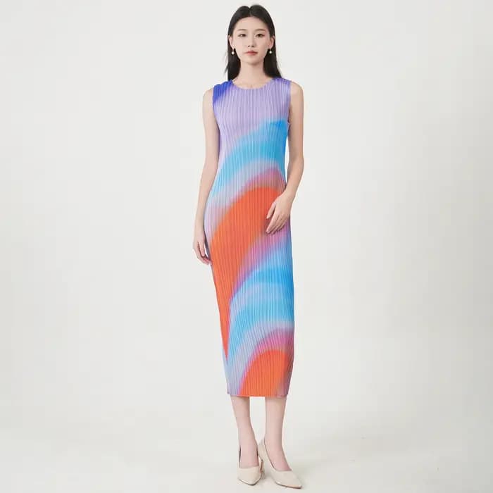 Robe plissée pour femmes