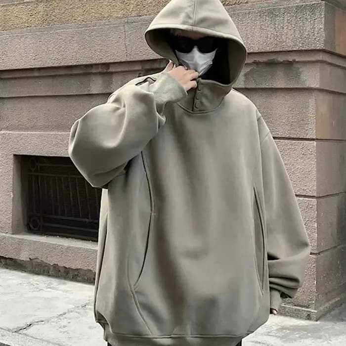 Sweat-shirt à capuche rétro pour hommes