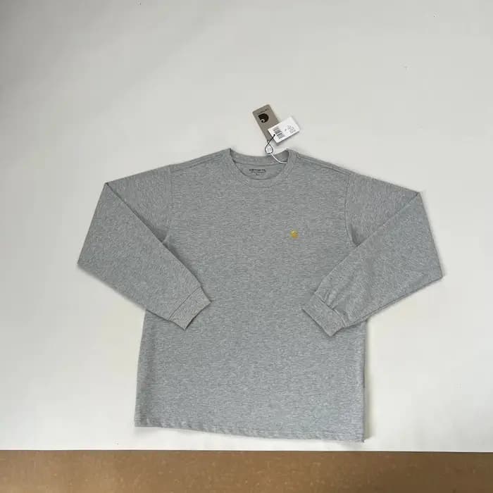 T-shirt à manches longues style basique avec logo brodé