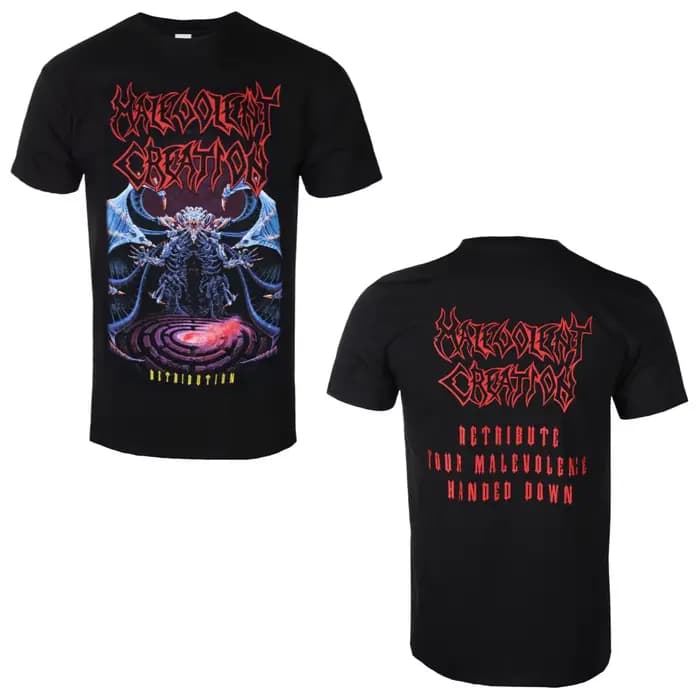 T-shirt en coton unisexe à manches courtes avec motif du groupe Malevolent Creation
