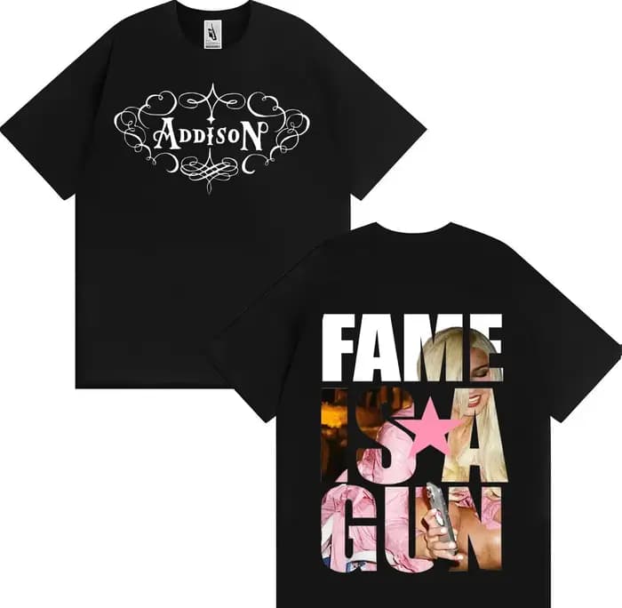 T-shirt Singer Addison Rae Hipster pour hommes et femmes