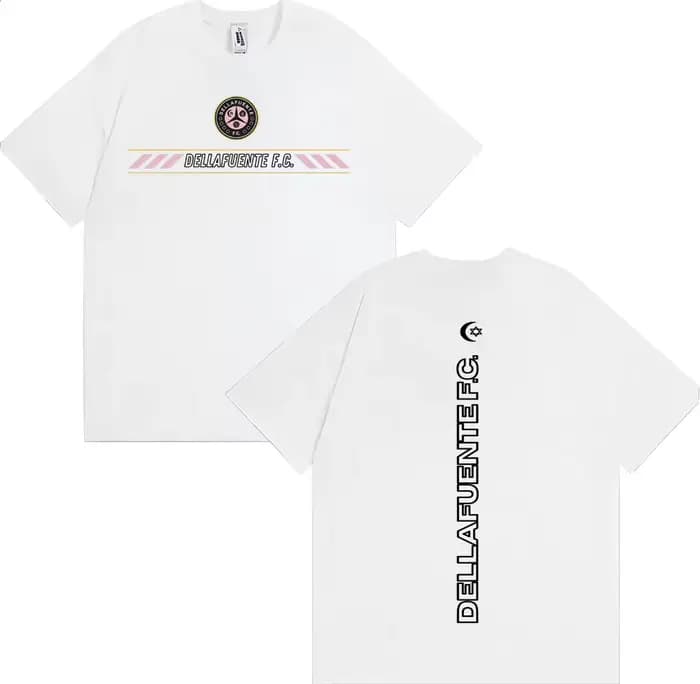 T-shirt avec logo de l'album de Rapper Dellafuente pour hommes et femmes, mode Hip Hop, T-shirts de rue, 100% coton, T-shirt décontracté à manches courtes