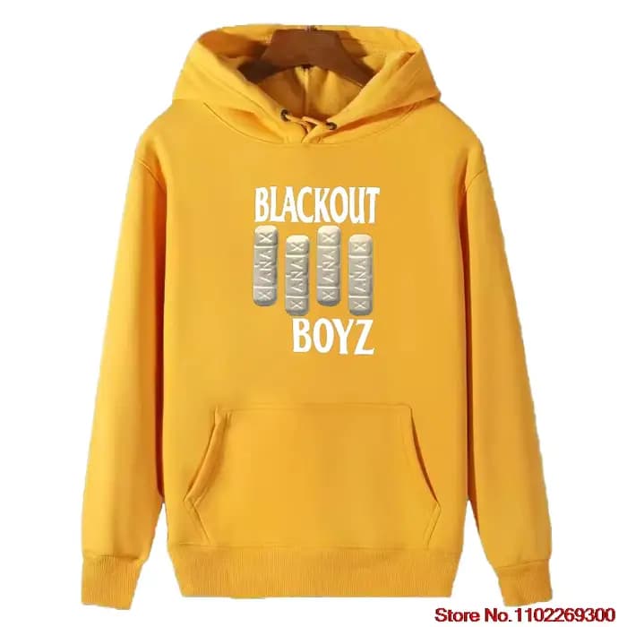 Blackout Boyz Sweat-shirt à capuche avec image de mode de haute qualité adapté à tous âges, pull épais d'hiver, vêtements de sport pour hommes