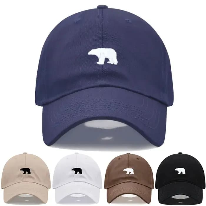 Casquette de baseball brodée Little Bear pour femmes et hommes