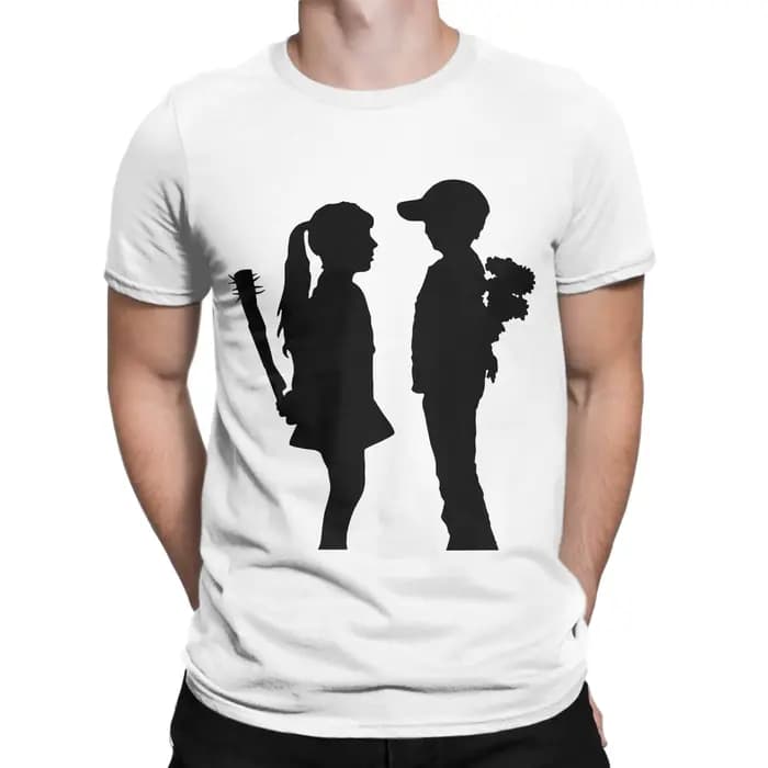 Banksy : Garçon rencontre fille ! T-shirt pour homme en coton pur