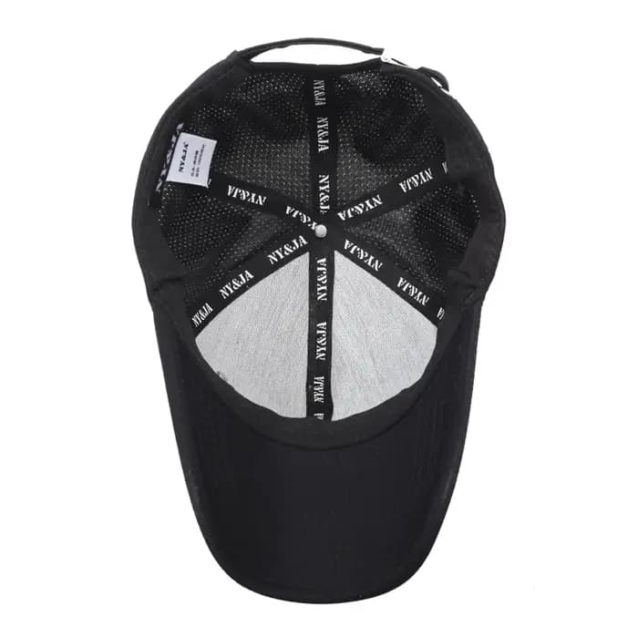 Casquette d'été noire respirante pour hommes