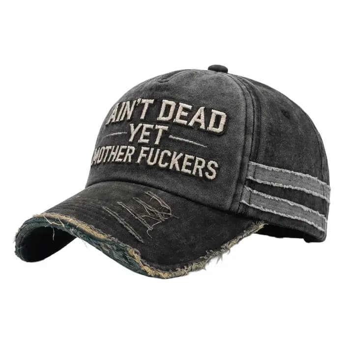 Casquettes de baseball vintage pour hommes et femmes, broderie amusante « Not Dead Yet », réglables,