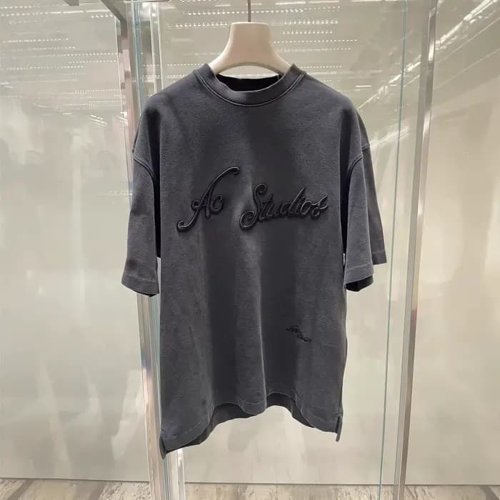 T-shirt unisexe en coton biologique avec logo brodé 3D