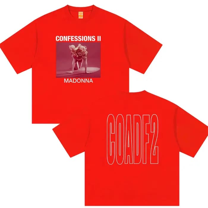 Madonna Confessions II Tour 2026 T-shirts graphiques pour hommes et femmes, vêtements à la mode, T-s