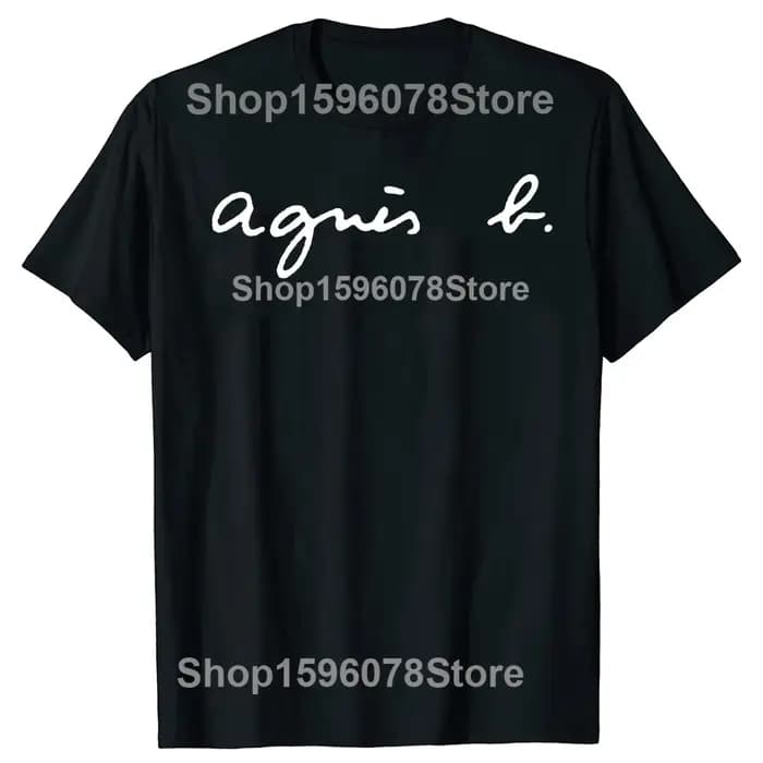 2026 été mode rue nouveau français Agn classique lettre impression graphique T-shirts pour les femmes de haute qualité Streetwear unisexe